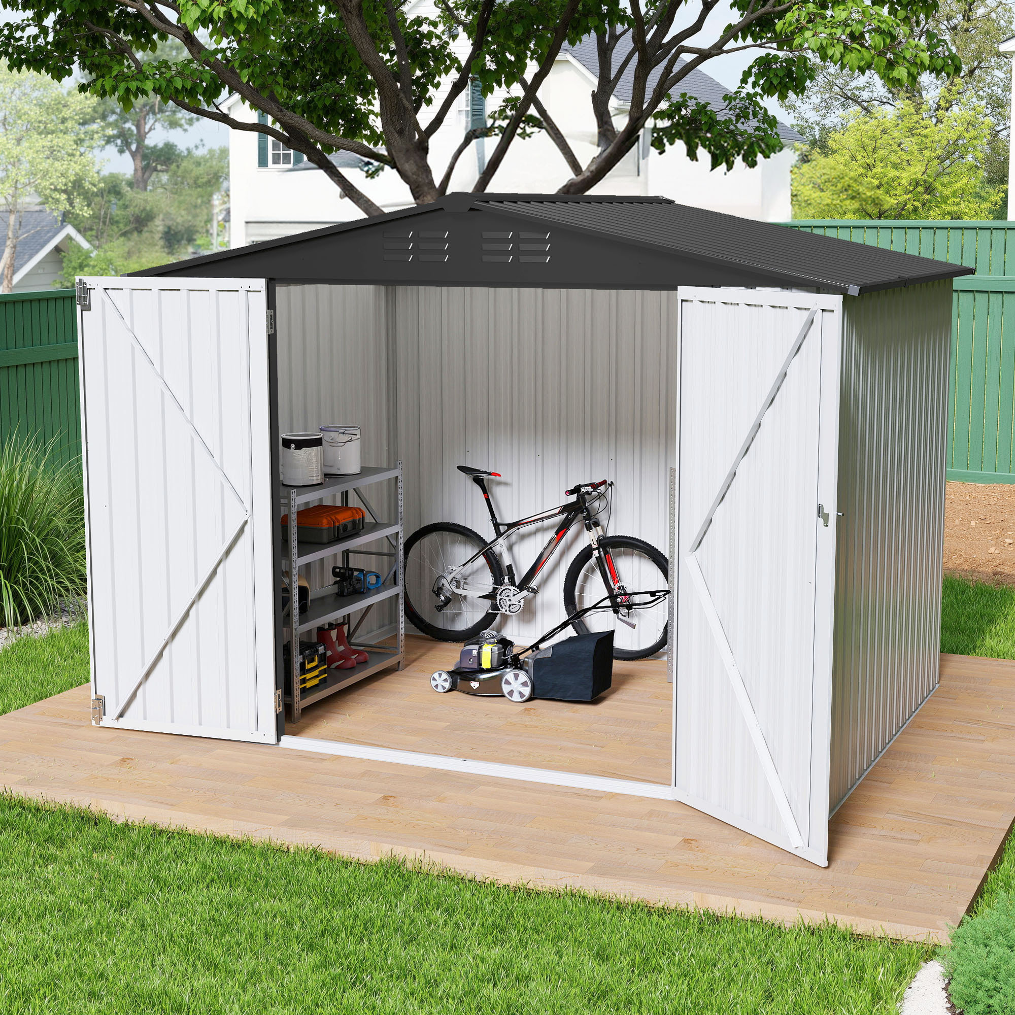 Balconera 7 Ft. W X 5 Ft. D Galvanized Steel Storage Shed